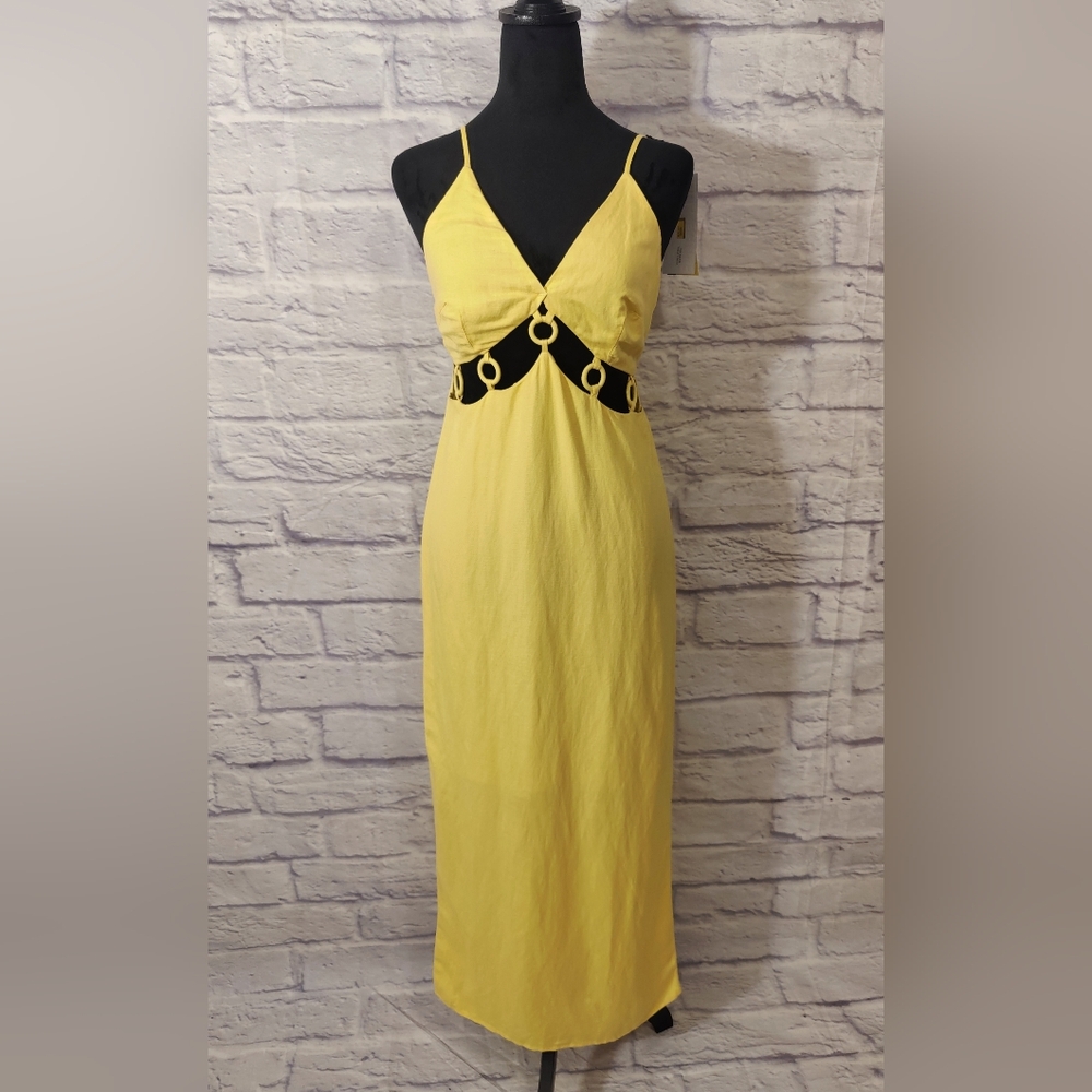Women Yellow Sleeveless Ring Detail Maxi Dress Future Collective Jenee Naylor